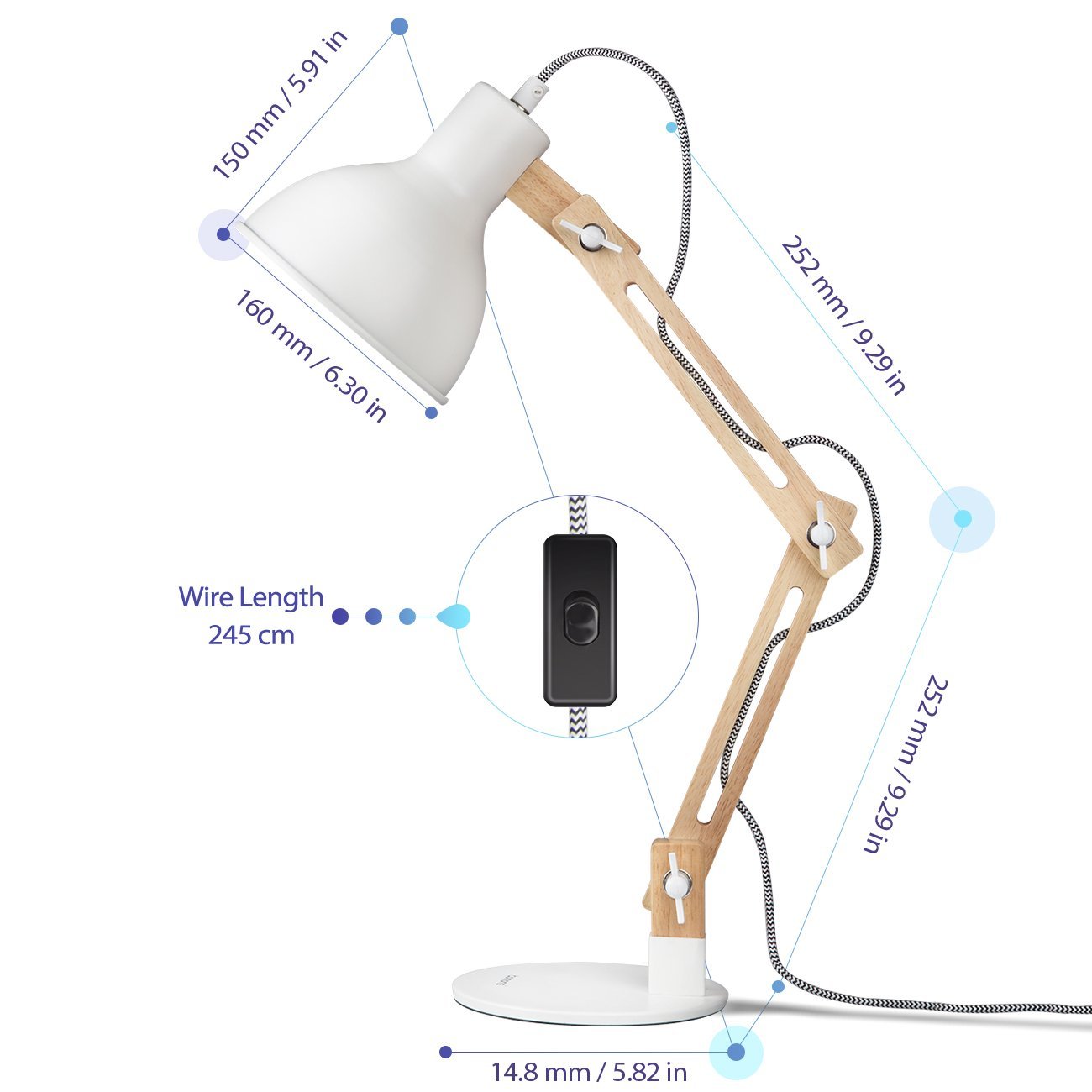 tomons swing arm lamp