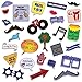 Bar Mitzvah Photo Booth Props - DIY Kit: Banners, Signs, Glasses, Mustaches, Jewish Phrases, Etc - Boy, Scrapbook or Party Favors Idea - Decorations Supplies - 26 pcs for Multiple Booths