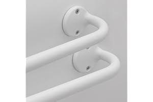 Wrap Around Curtain Rod 28-48, 3/4" Curtain Rods for Windows Adjustable, Blackout Heavy Duty Telescoping Drapery Rods for Bed