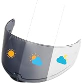 PSLER Photochromic Shatterproof Helmet Visor for Strada 2 Strada 3 FF801 | Impact-Resistant ,UV400 Protection, Motorcycle Tinted Face Shield for Strada 2 Strada 3 FF801 FF397,Visor Replacement