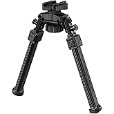 CVLIFE Carbon Fiber Bipod for Rifle Bipod for M-Rail Sling Stud Picatinny Stable Adjustable for Hunting and Shooting