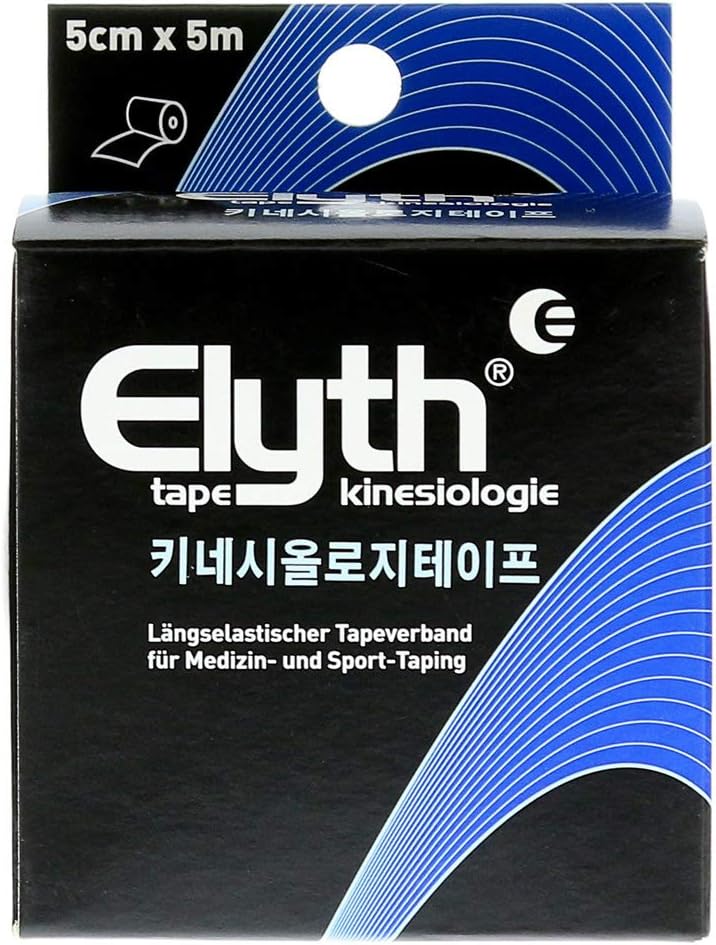 Elyth Kinesiotape 5 cm x 5 m Schwarz Tapeverband