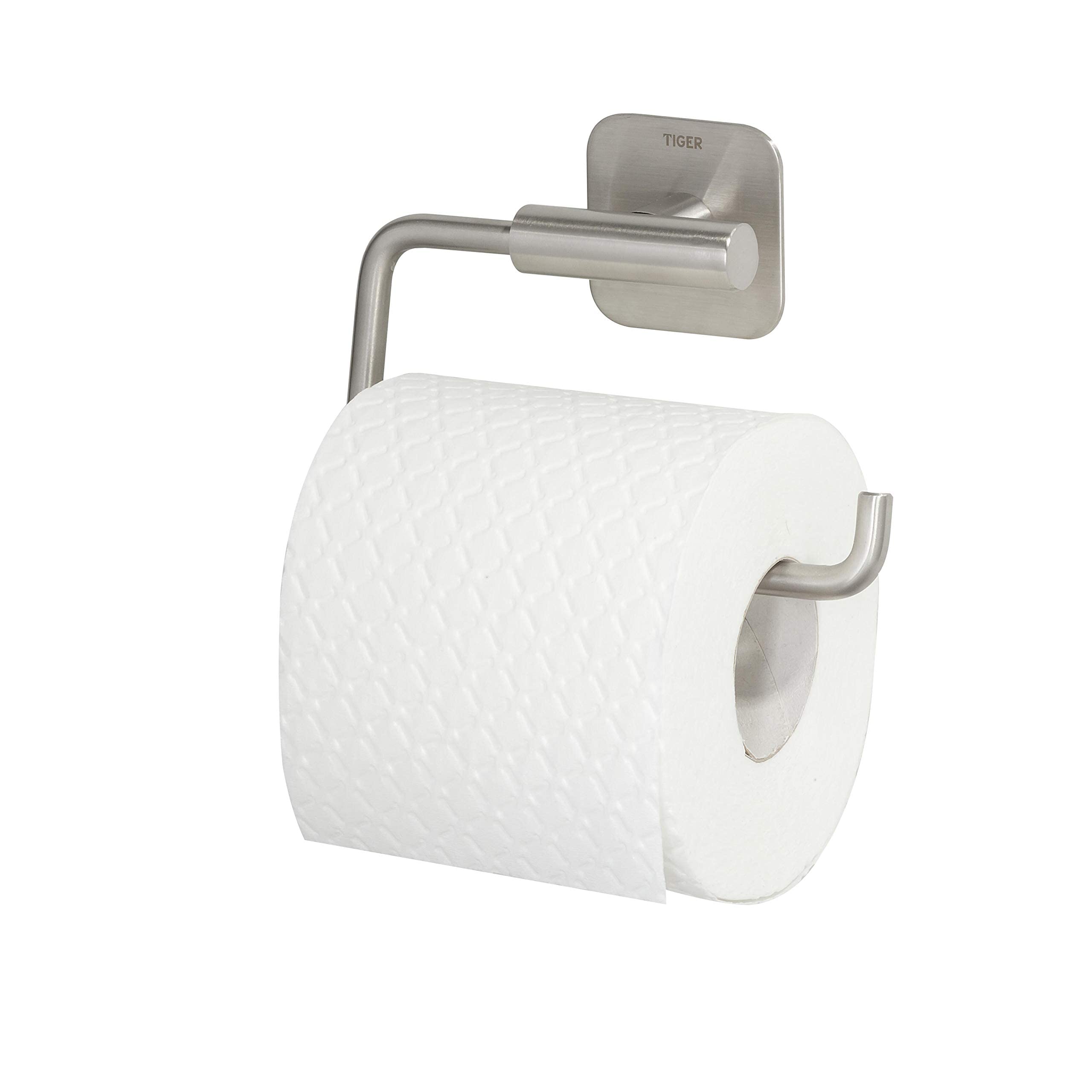Tiger Colar Toilet roll holder without cover Brushed stainless steel