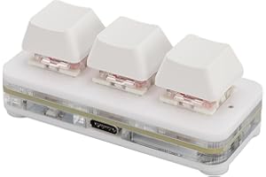 3 Key Mini USB Programmable Macro Keyboard, Sayo Device Mechanical Keypad with RGB Backlight & Red Switch, Type C Wired for O