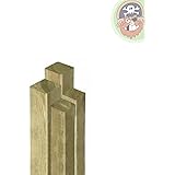 Zaunpfosten / Kantholz kdi 9 x 9 cm L 180 cm gekappt ...