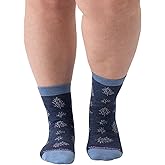 Wide Open Micro Crew Women's Socks - Merino Wool, Lightweight Foliage Everyday Socks