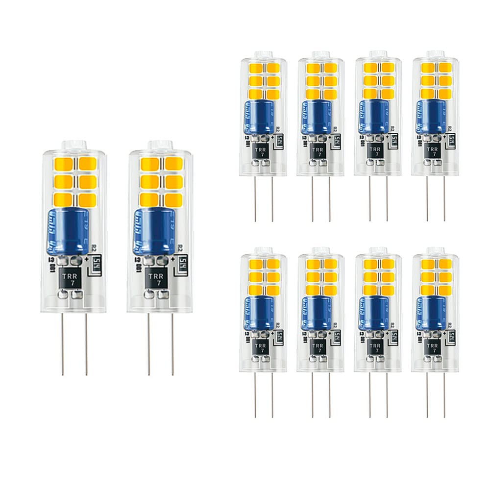 Bangshuo G4 LED Bulbs 2 W Pack of 10 LED Bulbs Replacement 20 W Halogen Lamps Warm White 3000 K 200 LM AC220-240 V LED Bulb G4 LED Bulb Not Dimmable