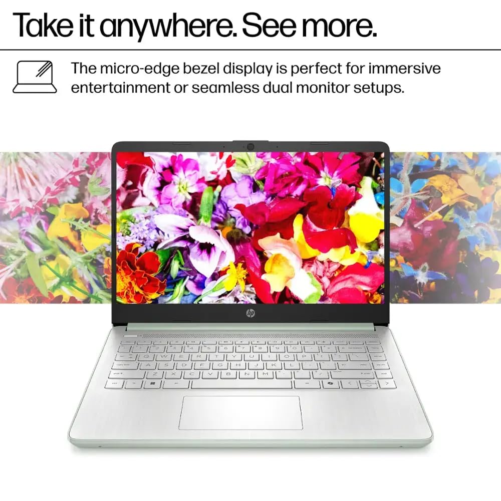 HP 14 Ultrabook • Back to School Limited Edition w/Microsoft 365 • Intel 4-Core CPU • 32GB RAM • 1.6TB Storage (128GB OnBoard w/ 512GB Portable Drive + 1TB OneDrive) • Willow Green • Win 11