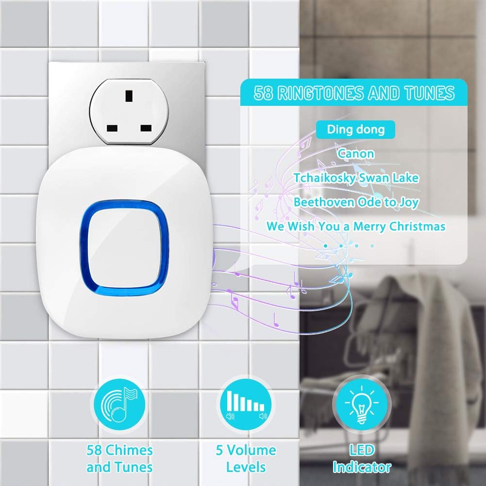 Wireless Door Sensor Alarm Chime, BITIWEND Home Security Window Entry