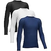 TELALEO 4, 3, 2, 5/1 Pack Boys' Girls' Compression Shirts Youth Long Sleeve Undershirt Sports Moisture Wicking Baselayer