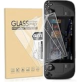 Gomass 3 Pack Screen Protector for Steam Deck OLED, Ultra HD Tempered Glass Protector 9H Hardness Easy to Install Come with Toolkits