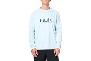 HUK Men's Pursuit Vented Long Sleeve, 30 UPF Fishing Shirt