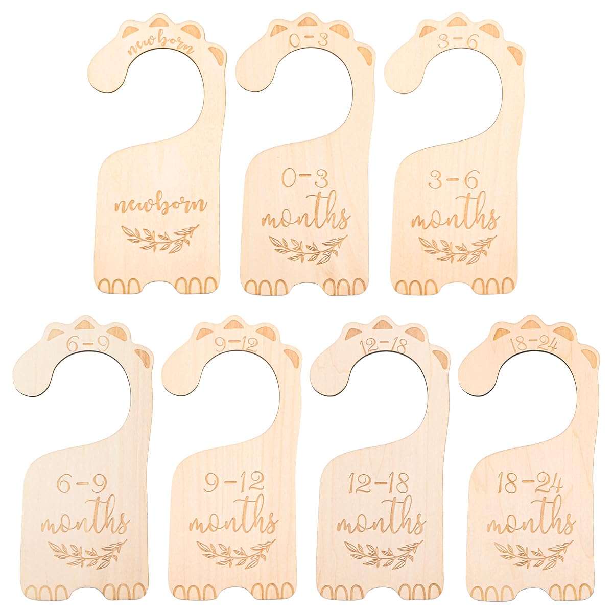 Hsthe Sea 7pcs Baby Wardrobe Clothes Dividers, 7pcs Premium Original Design Nursery Baby Closet Clothes Dividers, Nursery Decor, Baby Clothes Organizers