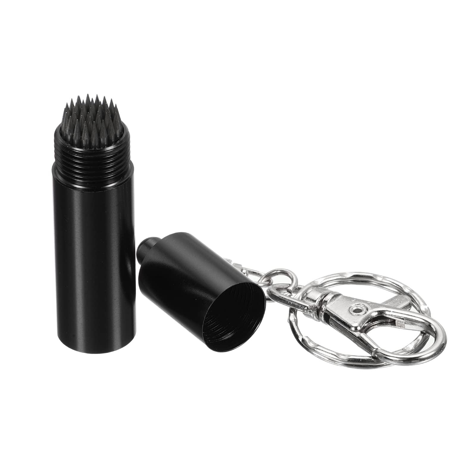 PATIKIL Snooker Billiard Pool Cue Tip Shaper, Pool Cue Stick Tip Repair Tool Billiard Cue Care Accessory with Keychain, Black
