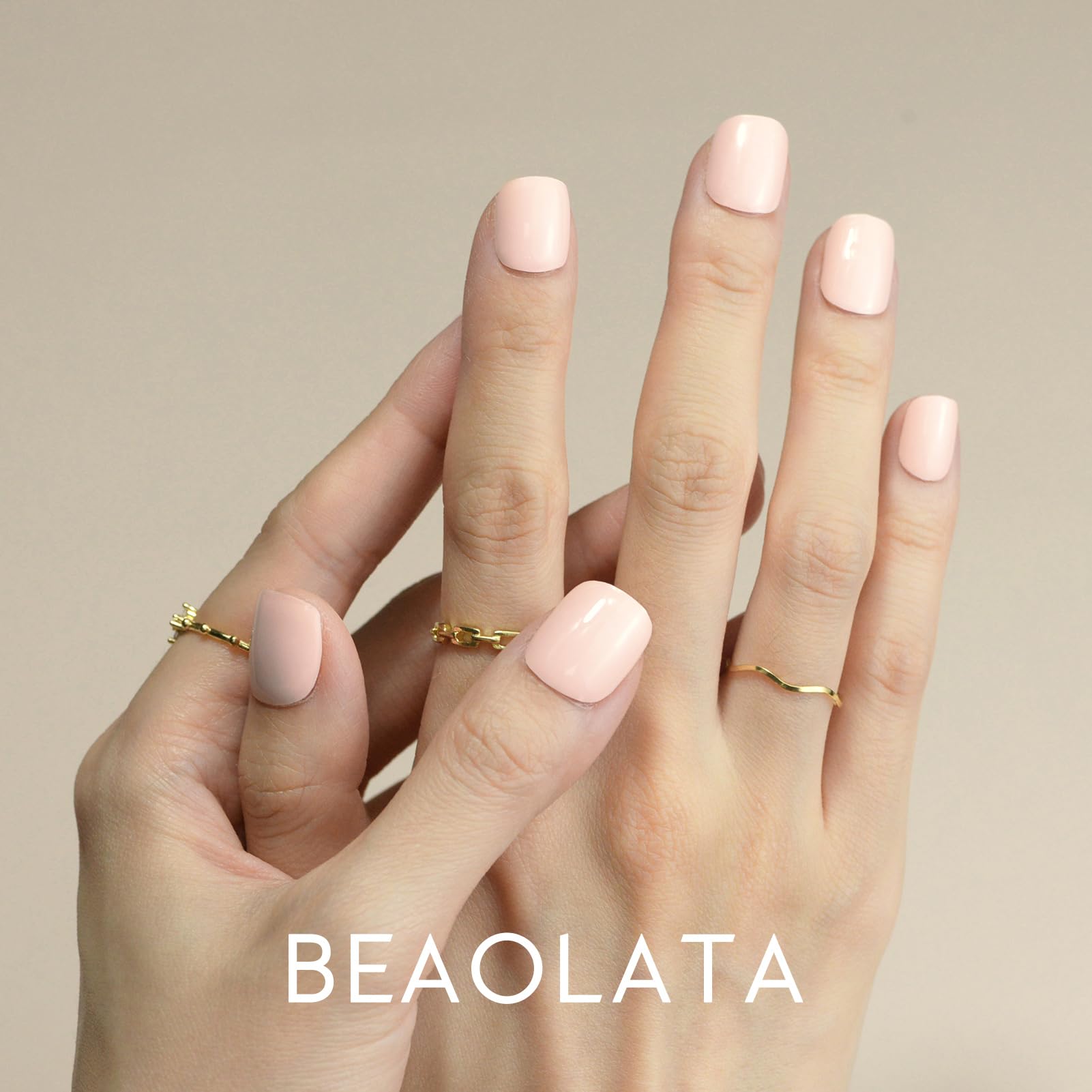 Beaolata Nail Polish Strips, 32PCS Salon Quality Wraps, Long Lasting Gel Nail Stickers for Women Easy Apply& Remove (Sweet Pink) - Image 2