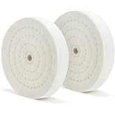 SCOTTCHEN Buffing Polishing Wheel 6 inch (70 Ply) Extra Thick for Bench Grinder Tool with 1/2" Arbor Hole 2 PCS