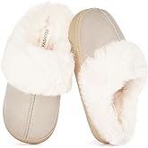 Dokela Kids Slippers Girls Boys Fuzzy House Slippers Winter Warm Soft Plush Lined Memory Foam House Shoes Slip On for Home Bedroom Indoor Outdoor
