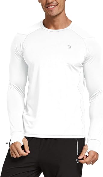 mens long sleeve running shirts with thumb holes