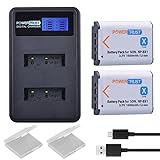 PowerTrust NP-BX1 2 Pack Batteries and LCD Dual USB