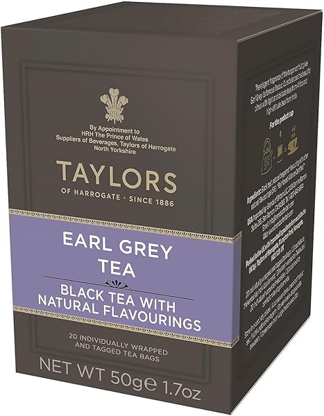 TAYLORS OF HARROGATE EARL GREY, BLACK TEA, INDIVIDUALLY...