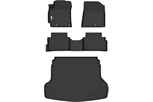 AIPOIL® Floor Mats & Cargo Liner Set for 2019-2024 Kia Forte All Weather Protection TPE Anti-Slip Automotive Full Set Custom Car Mats Accessories - Black