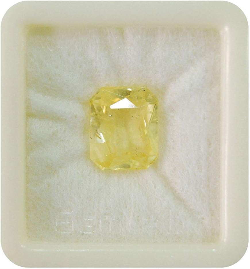 Certified Unheated Untreatet 11.25 Ratti 10.62 Carat A+ Quality Natural Yellow Sapphire Pukhraj Loose Gemstone for Women's and Men's