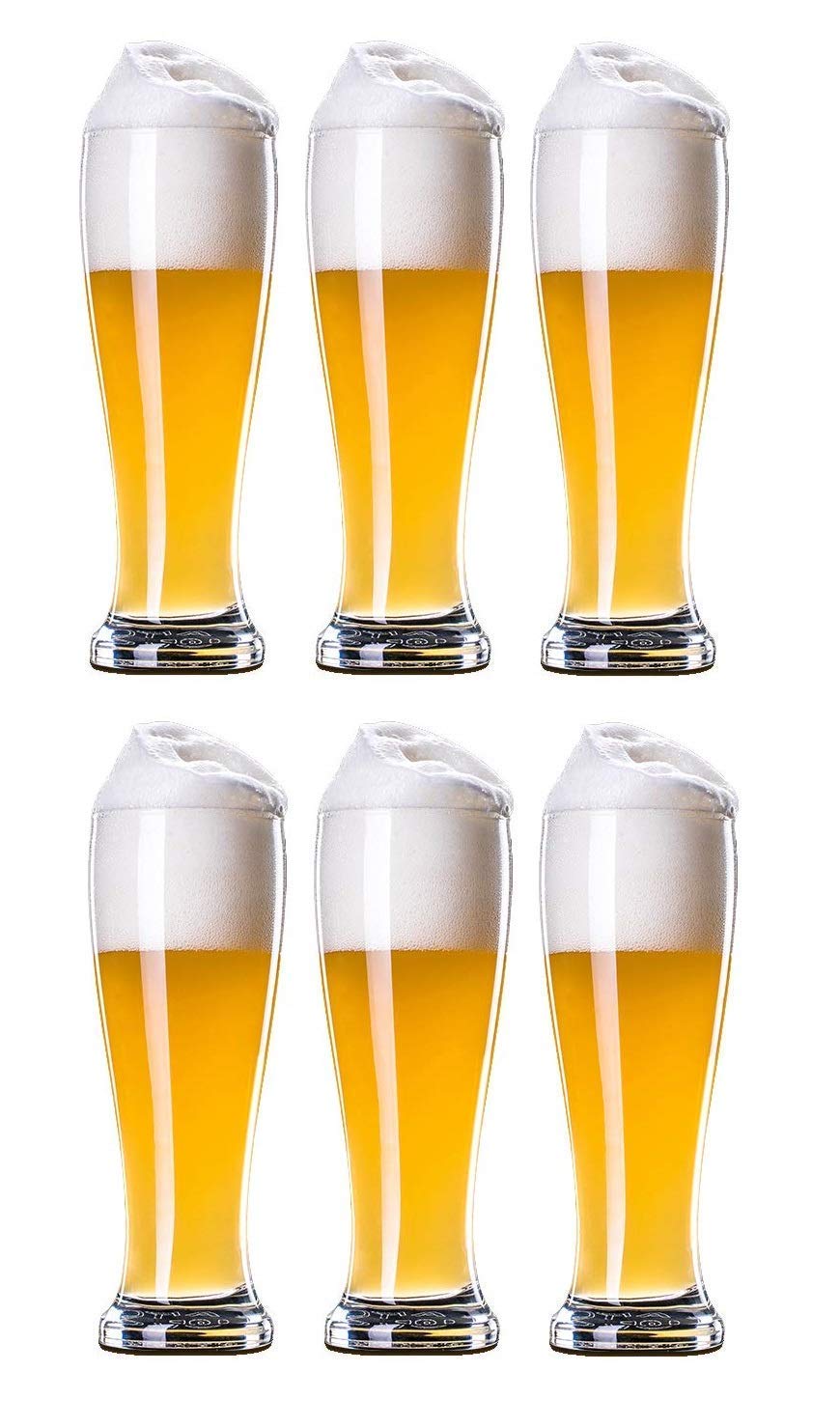 Buy Ware Square Pilsner Beer Glass, Crystal Clear, 460 ml, Set of 6