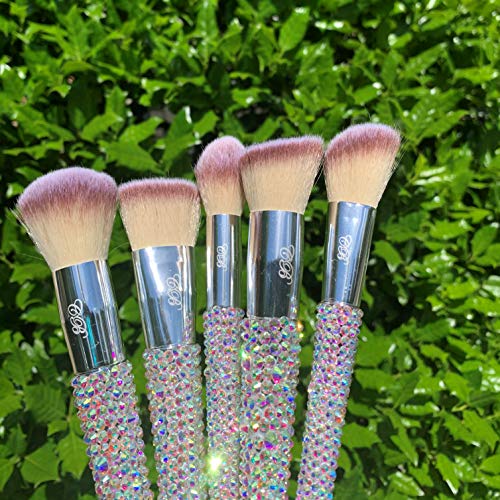 CRYSTALS BEAUTY Shiny Sparkle Luxury Crystal Bling Out Rhinestone Makeup Brush Set (5 pc, Silver) 3 CRYSTALS BEAUTY Shiny Sparkle Luxury Crystal Bling Out Rhinestone Makeup Brush Set (5 pc, Silver)