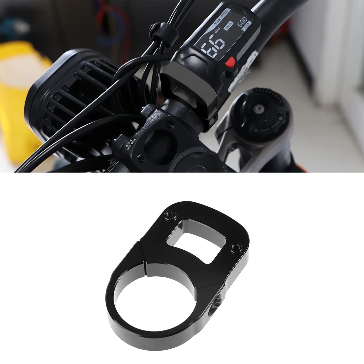 JESTOP Digital Display Relocation Bracket for Sur Ron X Light Bee Segway X260 X160, Aluminum Digital Display Repositioning Tool, Electric Dirt Bike Parts for Sur Ron Segway (Black)