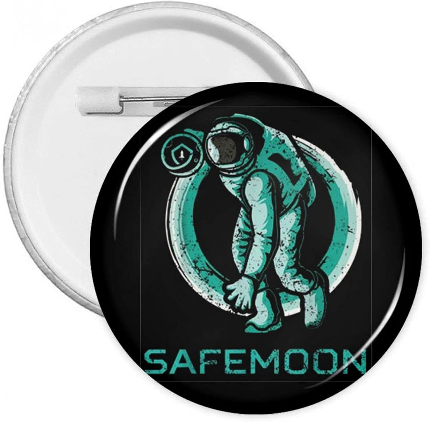 Safemoon Hodl Round Button Badges Metal Pins Custom Bag Clothes Hats: Clothing