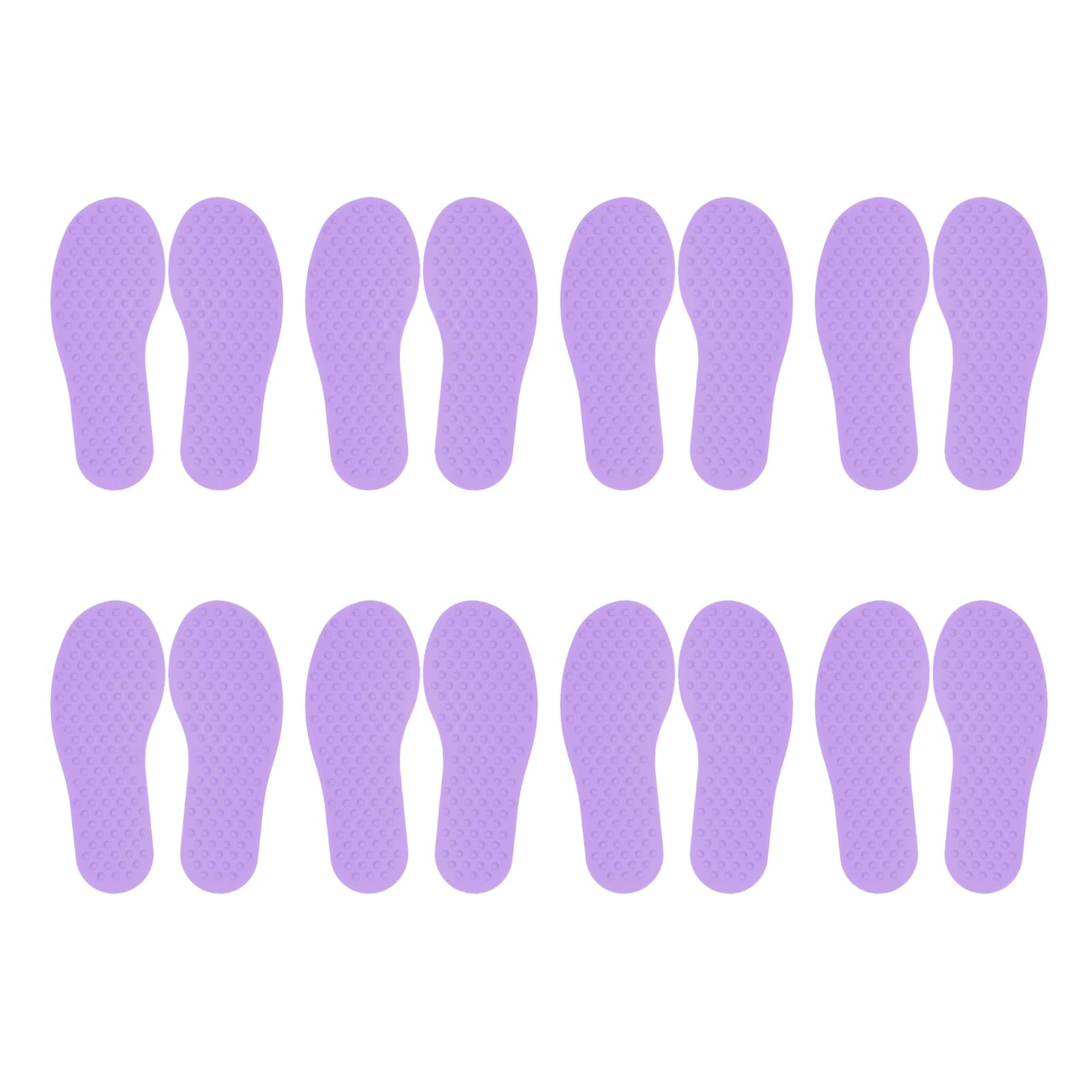 PATIKIL Feet Markers for Classroom, 8 Pairs Plastic Floor Foot Shaped Non Slip Spots Carpet Markers for Education Preschool Children Teacher Supplies, Purple