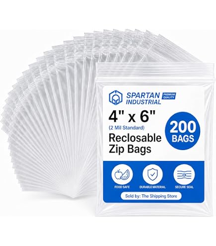 Amazon.com: Spartan Industrial - 8” X 10” (200 Count) Quart Clear