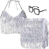 Belly Dance Sequin Skirt for Waist Circumference