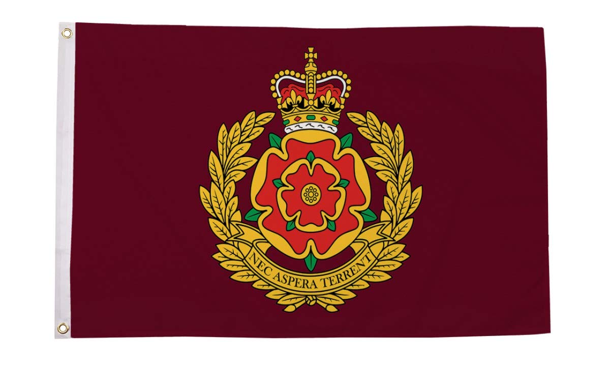 AZ FLAG - Duke Of Lancaster Regiment Of British Army Flag - 3x5 Ft - 100D Polyester Lancs Banner with Two Metal Grommets - Fade Resistant - Vivid Colors - 3' x 5' Feet - 150x90 Cm