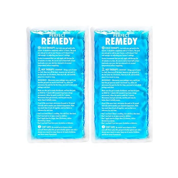 Large Ice Packs for Injuries Reusable Gel (2 Pack) Reusable Hot Pack & Cold Pack Compress for Injury, Pain Relief…