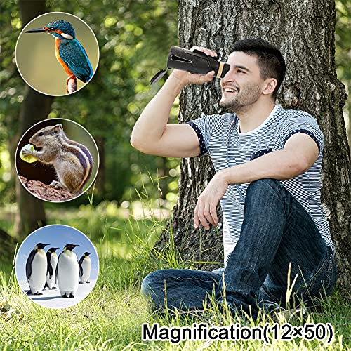 APLOS 12x50 Monocular Telescope with Quick Holder for Smartphone, Low Night Vision Waterproof Fog Cosmic Scope Monoculars for Adults Kids, BAK4 Prism for Bird Watching Hunting, Camping, Hiking