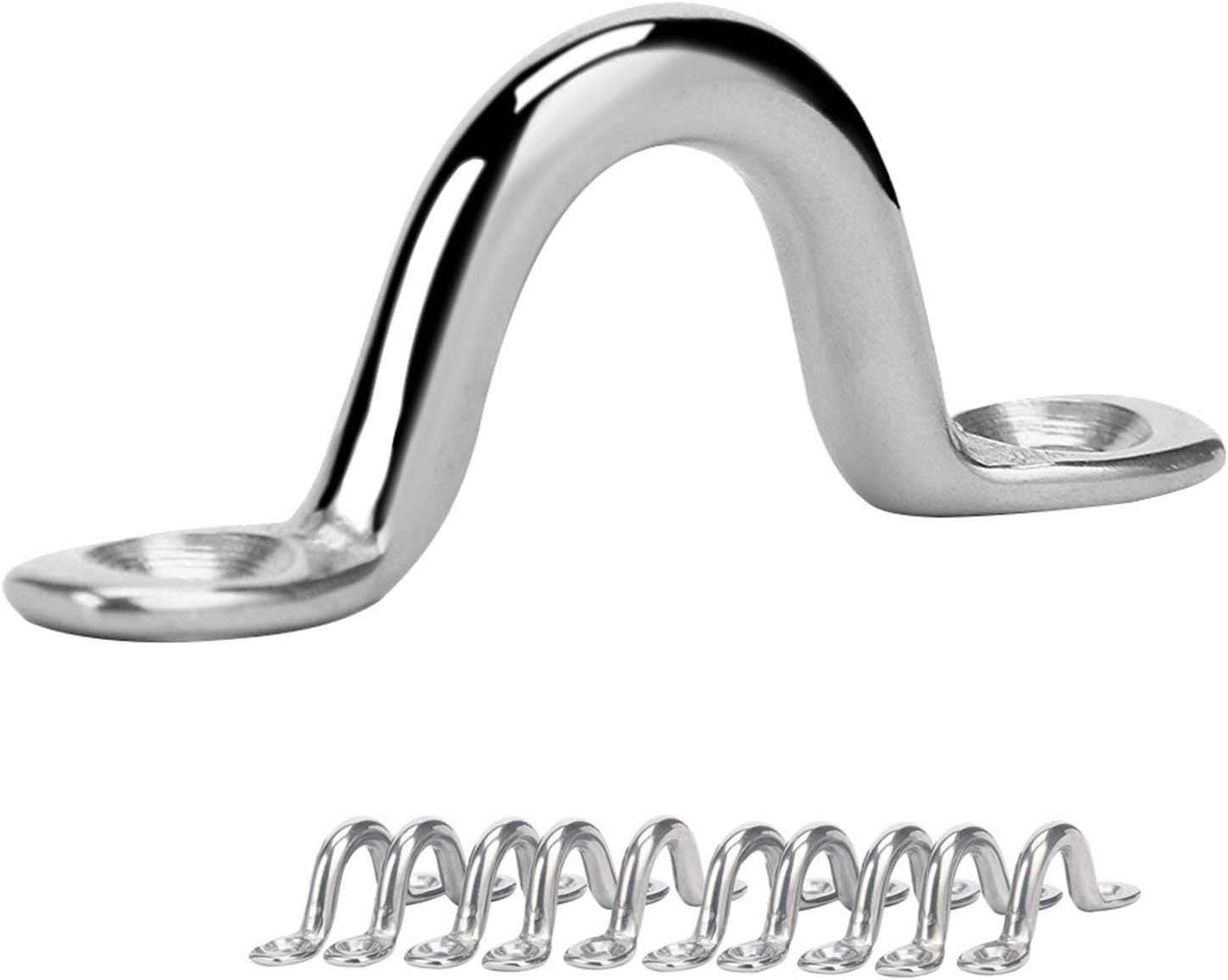 Amadget Bimini Boat Top PAD Eye, 316 Stainless Steel Eye Straps Tie Down Kayak Deck Loops (Pack of 10) : Sports & Outdoors