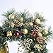 TINGOR 4 Pack Gold Glitter Christmas Picks with Artificial Pine Cone and Leaves for Christmas Flower Arrangements Wreaths and Holiday Decorations