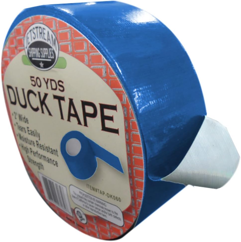 JETSTREAM Blue MultiPurpose Duct Tape, 2Inch Wide x 50 Yards Long TA
