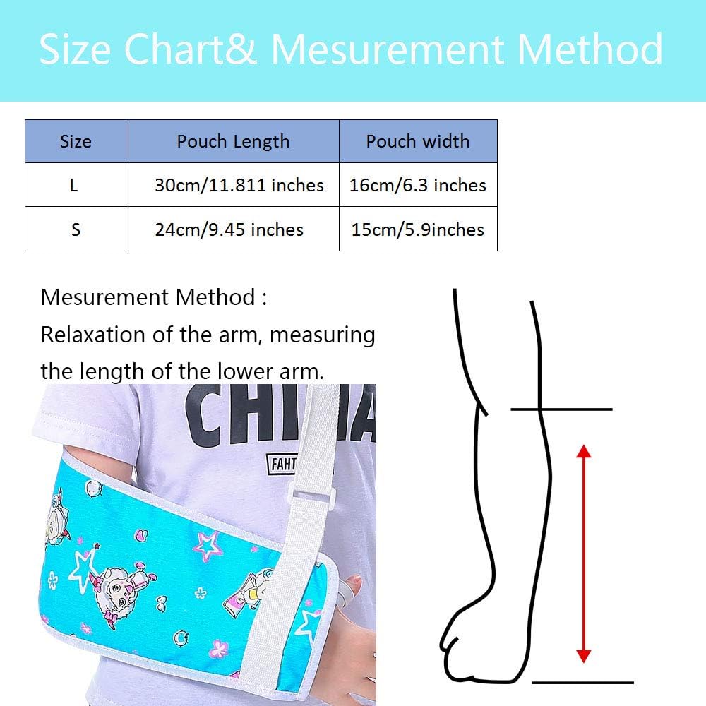 Kids Arm Sling for Boys Girls Blue Little Pleasant Goat Shoulder Sling