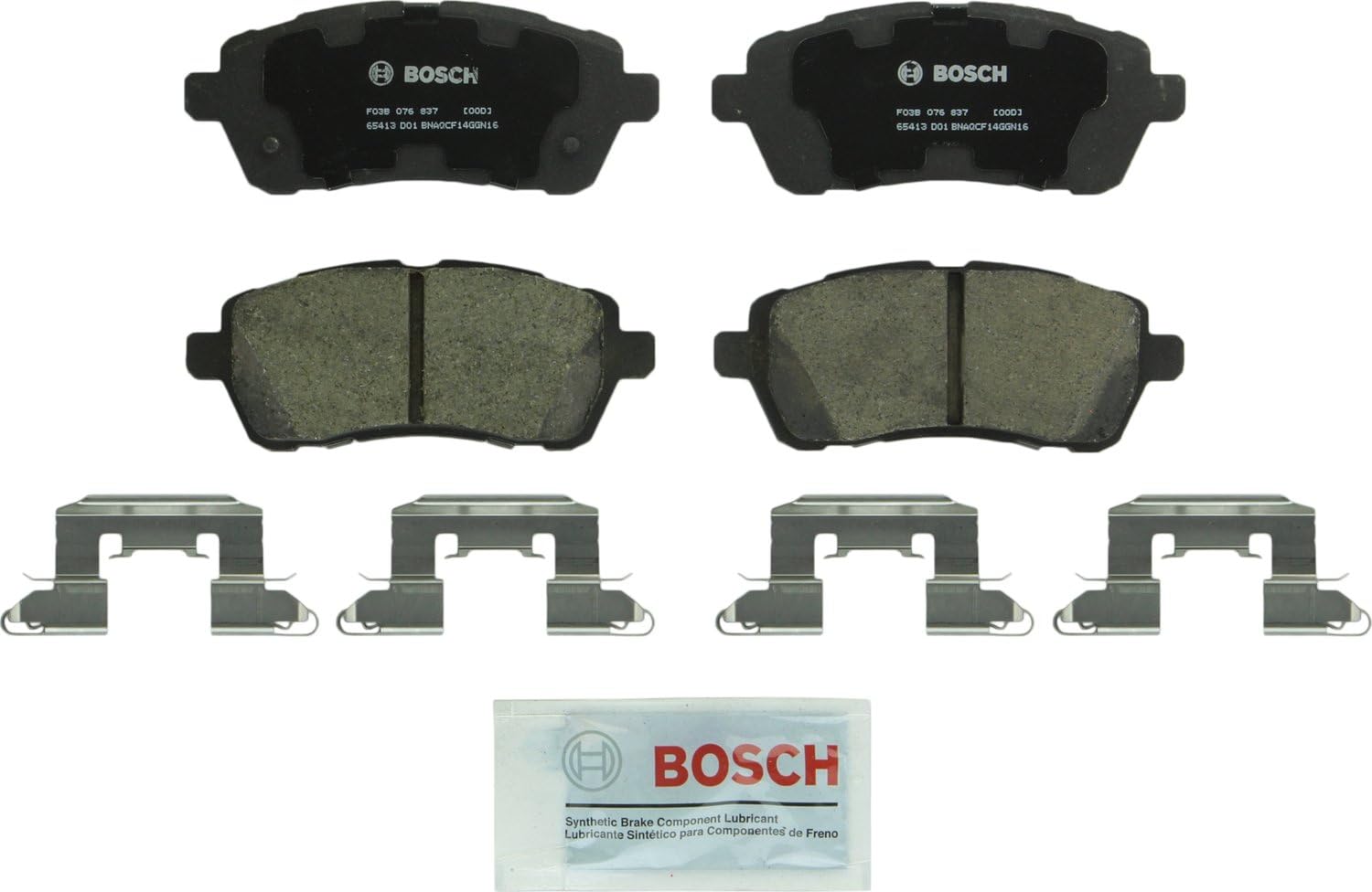 Amazon Com Bosch Bc1454a Quietcast Premium Ceramic Disc Brake Pad Set For 2011 2014 Mazda 2 Front Automotive