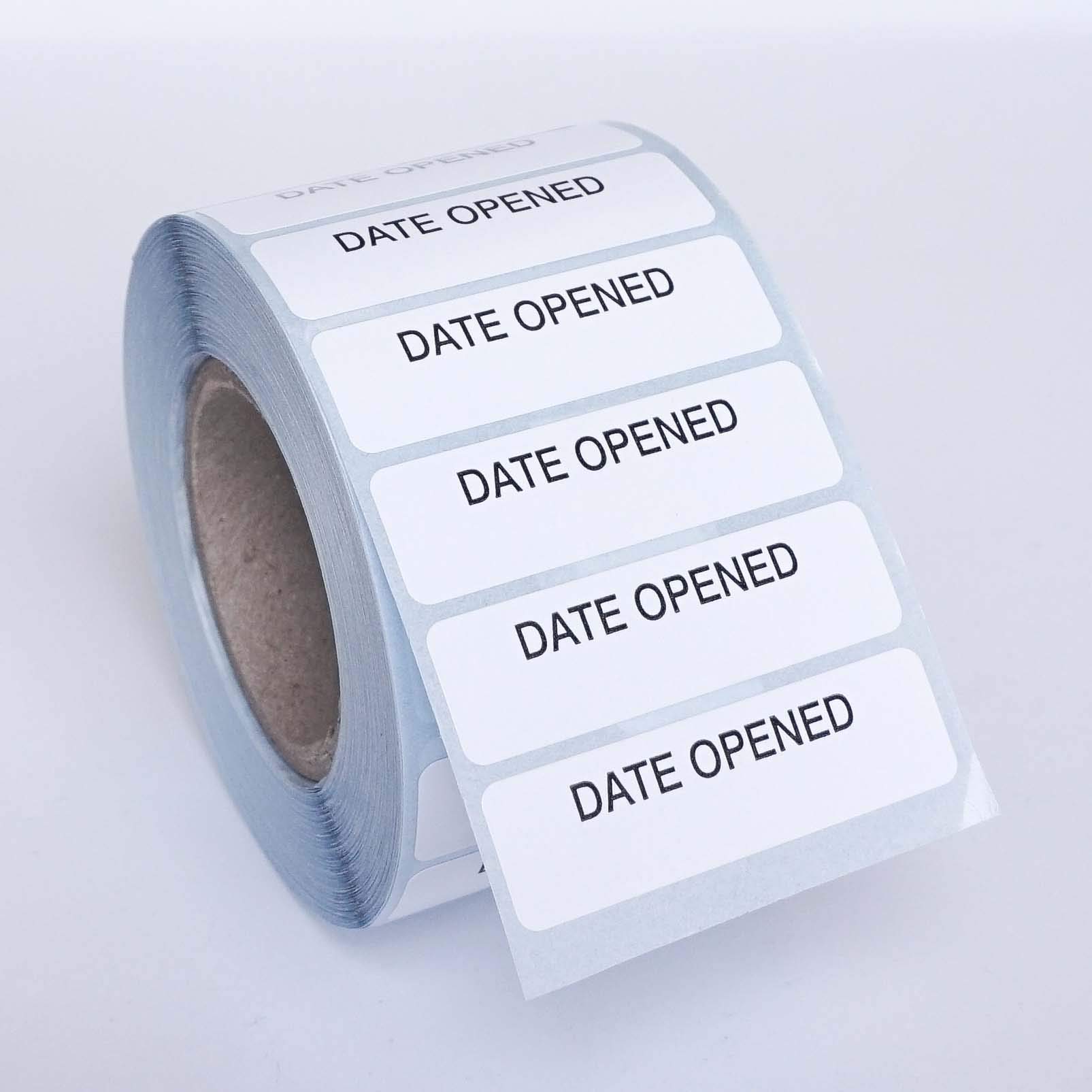 1000 Date Opened Labels 45mm x 12mm