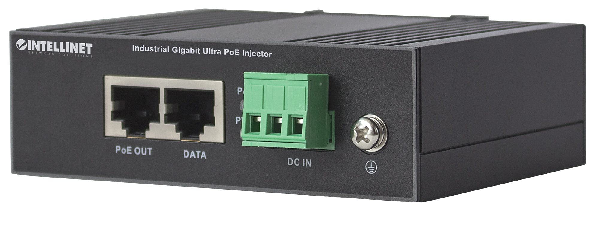 Intellinet 561389 Industrial Gigabit Ultra PoE Injector, 1 x 60 W Port, IEEE 802.3bt/at/af Power over Ethernet (Ultra POE/PoE+/PoE), Metal Housing