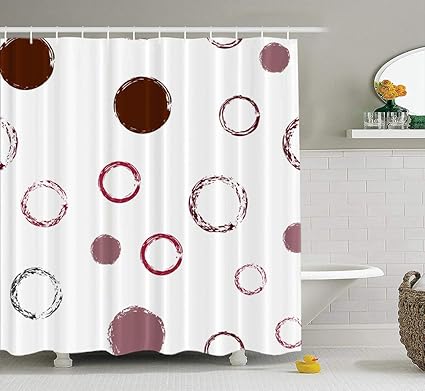Amazon Com Summor Watercolor Dots Fabric Shower Curtain 72x78