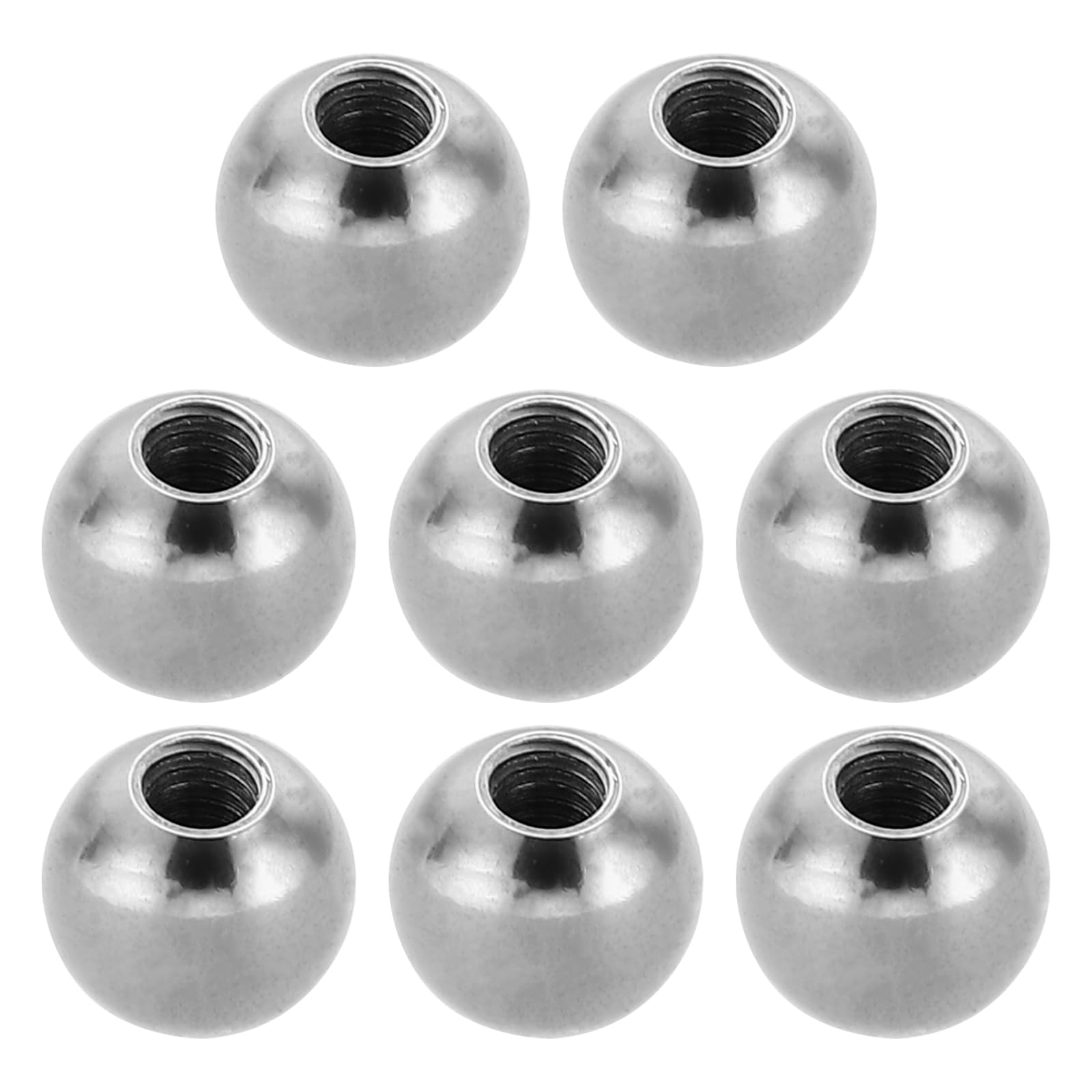 PATIKIL M4x10mm Ball Nuts Knob, 8 Pcs Female Thread 304 Stainless Steel Round Blind Hole Screw Cap Cover for Lighting Machinery DIY Decoration, Silver — image 1