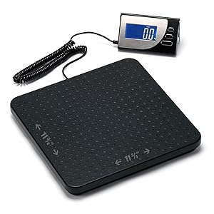 660 lb (300 kg) Digital Heavy Duty Postal Shipping Scale, Cast Aluminum Pan, Backlit LCD, AC Adapter, Multi Weight Unit, Capacity: Max 300 kg (660 lb), Min 0.5 kg (1.1 lb), Readability 0.1 kg