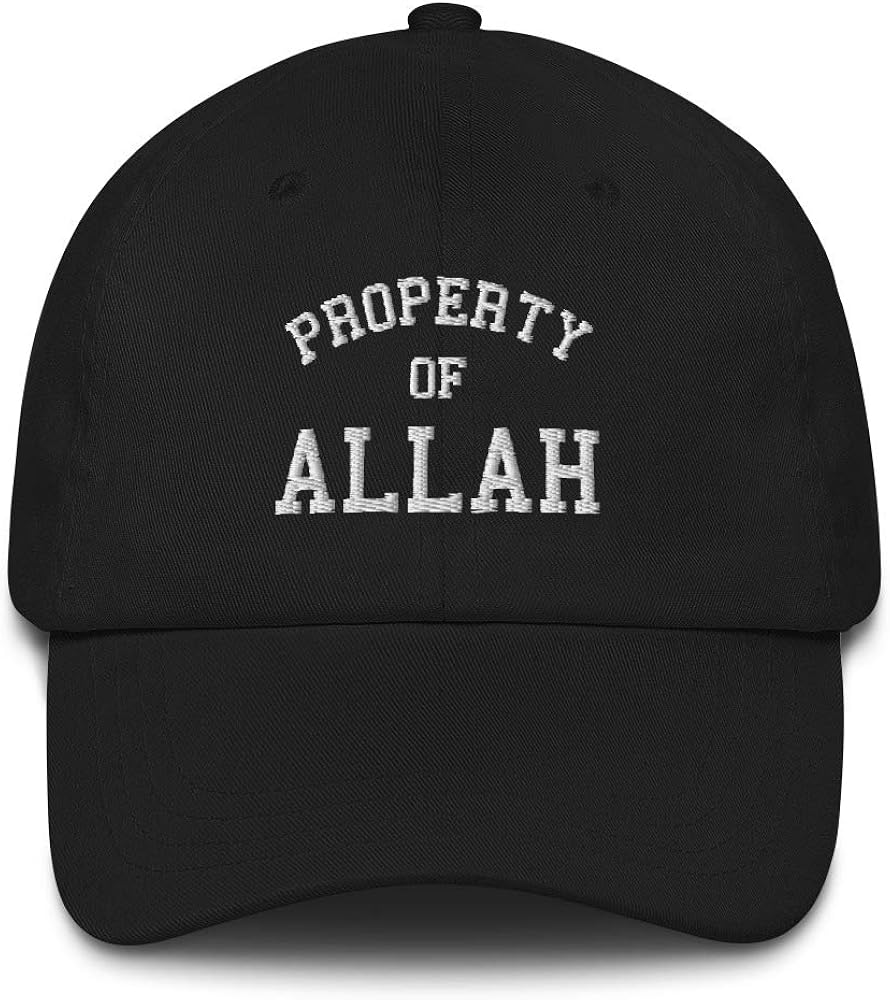 Shirtsurf Property of Allah Hat Islam Muslim Ramadan Kareem Mubarak Mosque Cap Dad Mom Black at