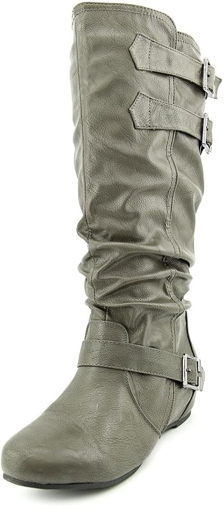 grey wide calf boots