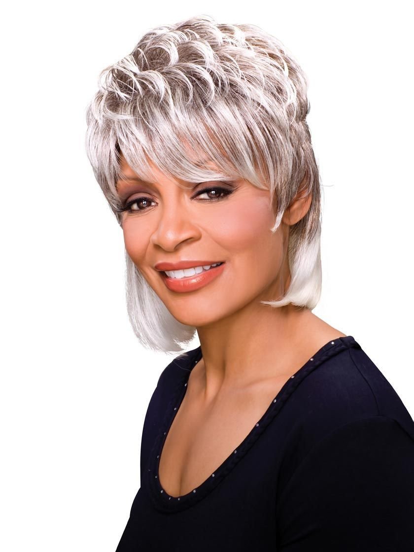 Amazon Com Peggy Wig Color Fs1b 30 Foxy Silver Wigs Mid Length