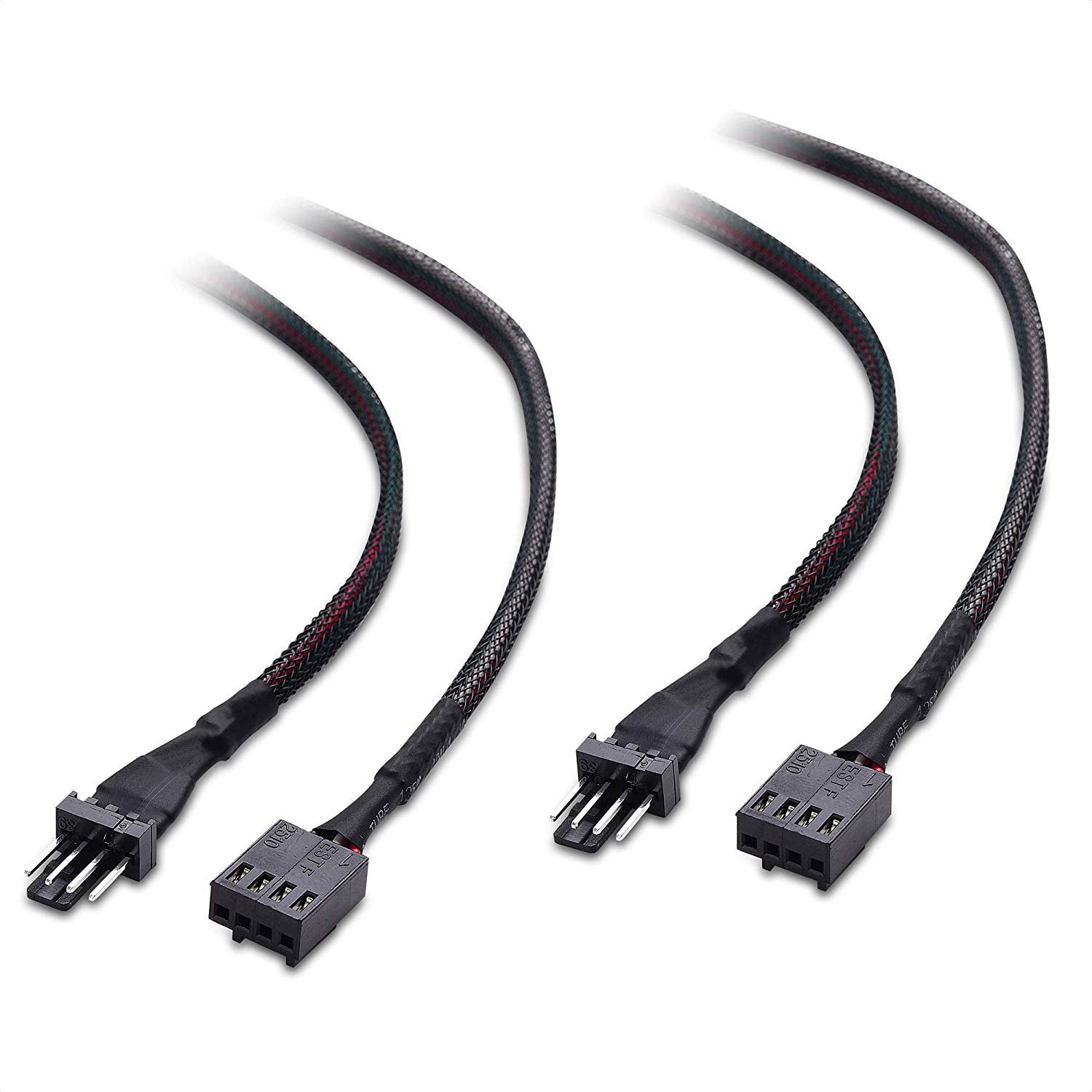 Cable Matters 2-Pack PWM 4 Pin Fan Extension Cable - 12 Inches